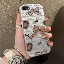 HONTINGA iPhone 7 ile Uyumlu Kılıfı Silikon Kenar Sert Arka Düşüme Önleyici Basitlik Anti Düşme Kamera Korumali Fiyonk Desen Telefon Kılıfı Kadın ve Erkek Için Uygundur K1-0844