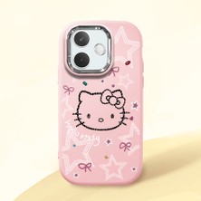 HONTINGA Oppo A5 Pro 5g ile Uyumlu Kılıfı Kamera Korumalı Düşüme Önleyici Basitlik Pembe Yumuşak Silikon Telefon Kılıfı Hello Kitty Desenli K4-0227