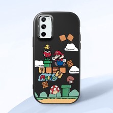 HONTINGA Samsung Galaxy S20 Fe ile Uyumlu Kılıfı Kamera Korumalı Düşüme Önleyici Basitlik Siyah Yumuşak Silikon Telefon Kılıfı Mario Desenli K4-0181