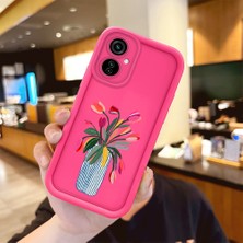 HONTINGA Tecno Camon 19 Neo ile Uyumlu Kılıfı Düşüme Önleyici Basitlik Anti Düşme Kamera Korumali Şirin Çiçek Desen Gül Kırmızı Yumuşak Silikon Telefon Kılıfı Kadın ve Erkek Için Uygundur K8-0103