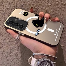 HONTINGA Samsung Galaxy S25 Fe ile Uyumlu Kılıfı Silikon Kenar Sert Arka Düşüme Önleyici Basitlik Anti Düşme Kamera Korumali Yaratıcı Desen Telefon Kılıfı Kadın ve Erkek Için Uygundur K1-0848