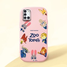 HONTINGA Samsung Galaxy A31 ile Uyumlu Kılıfı Kamera Korumalı Düşüme Önleyici Basitlik Pembe Yumuşak Silikon Telefon Kılıfı Mario Desenli K4-0181