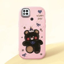 HONTINGA Redmi 9c ile Uyumlu Kılıfı Kamera Korumalı Düşüme Önleyici Basitlik Pembe Yumuşak Silikon Telefon Kılıfı Hello Kitty Desenli K4-0182