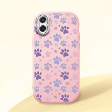 HONTINGA Samsung Galaxy A07 ile Uyumlu Kılıfı Kamera Korumalı Düşüme Önleyici Basitlik Pembe Yumuşak Silikon Telefon Kılıfı Kedi Desenli K4-0184