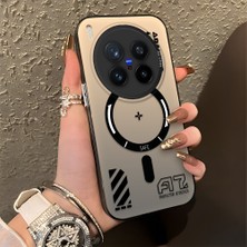 HONTINGA Vivo X300 Pro ile Uyumlu Kılıfı Silikon Kenar Sert Arka Düşüme Önleyici Basitlik Anti Düşme Kamera Korumali Yaratıcı Desen Telefon Kılıfı Kadın ve Erkek Için Uygundur K1-0847