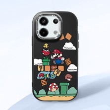 HONTINGA Redmi Note 13 Pro 5g ile Uyumlu Kılıfı Kamera Korumalı Düşüme Önleyici Basitlik Siyah Yumuşak Silikon Telefon Kılıfı Mario Desenli K4-0181