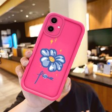 HONTINGA Samsung Galaxy A06 ile Uyumlu Kılıfı Düşüme Önleyici Basitlik Anti Düşme Kamera Korumali Şirin Çiçek Desen Gül Kırmızı Yumuşak Silikon Telefon Kılıfı Kadın ve Erkek Için Uygundur K8-0100
