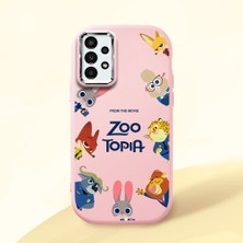 HONTINGA Samsung Galaxy A04S ile Uyumlu Kılıfı Kamera Korumalı Düşüme Önleyici Basitlik Pembe Yumuşak Silikon Telefon Kılıfı Mario Desenli K4-0181