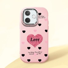 HONTINGA Oppo A5 Pro 5g ile Uyumlu Kılıfı Kamera Korumalı Düşüme Önleyici Basitlik Pembe Yumuşak Silikon Telefon Kılıfı Kalp Desenli K4-0228