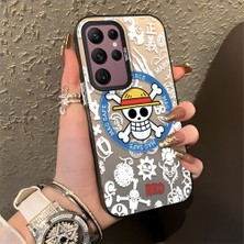HONTINGA Samsung Galaxy S22 Ultra ile Uyumlu Kılıfı Silikon Kenar Sert Arka Düşüme Önleyici Basitlik Anti Düşme Kamera Korumali One Piece Desen Telefon Kılıfı Kadın ve Erkek Için Uygundur K1-0843