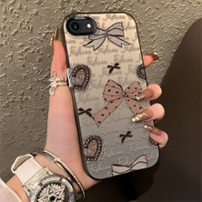 HONTINGA iPhone 7 ile Uyumlu Kılıfı Silikon Kenar Sert Arka Düşüme Önleyici Basitlik Anti Düşme Kamera Korumali Fiyonk Desen Telefon Kılıfı Kadın ve Erkek Için Uygundur K1-0844
