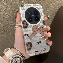 HONTINGA Vivo X200 Pro ile Uyumlu Kılıfı Silikon Kenar Sert Arka Düşüme Önleyici Basitlik Anti Düşme Kamera Korumali Fiyonk Desen Telefon Kılıfı Kadın ve Erkek Için Uygundur K1-0844