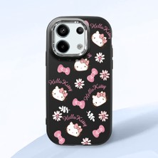 HONTINGA Poco X6 5g ile Uyumlu Kılıfı Kamera Korumalı Düşüme Önleyici Basitlik Siyah Yumuşak Silikon Telefon Kılıfı Hello Kitty Desenli K4-0182