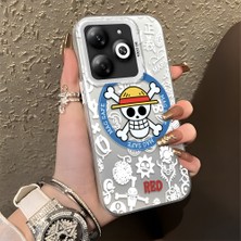 HONTINGA Tecno Spark Go 2024 ile Uyumlu Kılıfı Silikon Kenar Sert Arka Düşüme Önleyici Basitlik Anti Düşme Kamera Korumali One Piece Desen Telefon Kılıfı Kadın ve Erkek Için Uygundur K1-0843