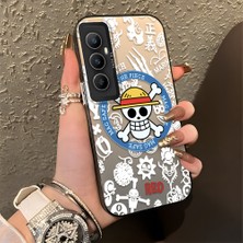 HONTINGA Realme C65 4g ile Uyumlu Kılıfı Silikon Kenar Sert Arka Düşüme Önleyici Basitlik Anti Düşme Kamera Korumali One Piece Desen Telefon Kılıfı Kadın ve Erkek Için Uygundur K1-0843