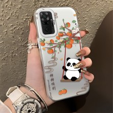 HONTINGA Xiaomi Redmi Note 10 Pro ile Uyumlu Kılıfı Silikon Kenar Sert Arka Düşüme Önleyici Basitlik Anti Düşme Kamera Korumali Kedi Panda Telefon Kılıfı Kadın ve Erkek Için Uygundur K1-0846