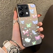 HONTINGA Redmi Note 13 Pro 5g ile Uyumlu Kılıfı Silikon Kenar Sert Arka Düşüme Önleyici Basitlik Anti Düşme Kamera Korumali Küçük Kelebek Desen Telefon Kılıfı Kadın ve Erkek Için Uygundur K1-0851