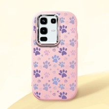 HONTINGA Infinix Note 50 Pro ile Uyumlu Kılıfı Kamera Korumalı Düşüme Önleyici Basitlik Pembe Yumuşak Silikon Telefon Kılıfı Kedi Desenli K4-0184