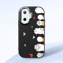 HONTINGA Xiaomi Poco F7 ile Uyumlu Kılıfı Kamera Korumalı Düşüme Önleyici Basitlik Siyah Yumuşak Silikon Telefon Kılıfı Kedi Desenli K4-0184