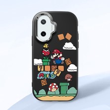 HONTINGA Xiaomi Poco F7 ile Uyumlu Kılıfı Kamera Korumalı Düşüme Önleyici Basitlik Siyah Yumuşak Silikon Telefon Kılıfı Mario Desenli K4-0181