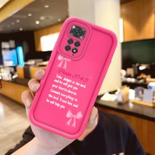 HONTINGA Redmi Note 11S ile Uyumlu Kılıfı Düşüme Önleyici Basitlik Anti Düşme Kamera Korumali Şirin Fiyonk Desen Gül Kırmızı Yumuşak Silikon Telefon Kılıfı Kadın ve Erkek Için Uygundur K8-0097