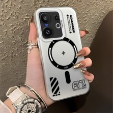 HONTINGA Vivo X200 Fe ile Uyumlu Kılıfı Silikon Kenar Sert Arka Düşüme Önleyici Basitlik Anti Düşme Kamera Korumali Yaratıcı Desen Telefon Kılıfı Kadın ve Erkek Için Uygundur K1-0847