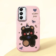 HONTINGA Samsung Galaxy A05S ile Uyumlu Kılıfı Kamera Korumalı Düşüme Önleyici Basitlik Pembe Yumuşak Silikon Telefon Kılıfı Hello Kitty Desenli K4-0182