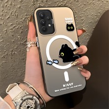 HONTINGA Samsung Galaxy A32 ile Uyumlu Kılıfı Silikon Kenar Sert Arka Düşüme Önleyici Basitlik Anti Düşme Kamera Korumali Yaratıcı Desen Telefon Kılıfı Kadın ve Erkek Için Uygundur K1-0848
