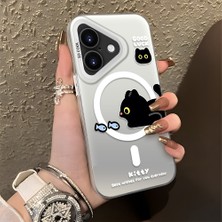 HONTINGA iPhone 16 ile Uyumlu Kılıfı Silikon Kenar Sert Arka Düşüme Önleyici Basitlik Anti Düşme Kamera Korumali Yaratıcı Desen Telefon Kılıfı Kadın ve Erkek Için Uygundur K1-0848