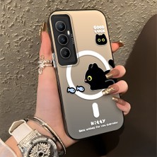 HONTINGA Realme C65 4g ile Uyumlu Kılıfı Silikon Kenar Sert Arka Düşüme Önleyici Basitlik Anti Düşme Kamera Korumali Yaratıcı Desen Telefon Kılıfı Kadın ve Erkek Için Uygundur K1-0848