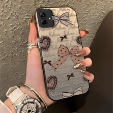 HONTINGA Samsung Galaxy A04E ile Uyumlu Kılıfı Silikon Kenar Sert Arka Düşüme Önleyici Basitlik Anti Düşme Kamera Korumali Fiyonk Desen Telefon Kılıfı Kadın ve Erkek Için Uygundur K1-0844