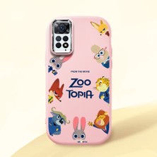 HONTINGA Redmi Note 11 Pro ile Uyumlu Kılıfı Kamera Korumalı Düşüme Önleyici Basitlik Pembe Yumuşak Silikon Telefon Kılıfı Mario Desenli K4-0181