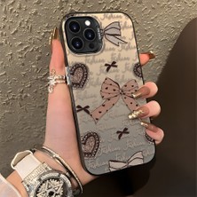 HONTINGA iPhone 12 Pro Max ile Uyumlu Kılıfı Silikon Kenar Sert Arka Düşüme Önleyici Basitlik Anti Düşme Kamera Korumali Fiyonk Desen Telefon Kılıfı Kadın ve Erkek Için Uygundur K1-0844