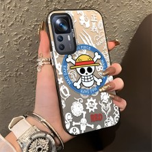 HONTINGA Xiaomi Mi 12T Pro ile Uyumlu Kılıfı Silikon Kenar Sert Arka Düşüme Önleyici Basitlik Anti Düşme Kamera Korumali One Piece Desen Telefon Kılıfı Kadın ve Erkek Için Uygundur K1-0843