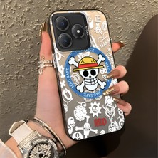 HONTINGA Realme C61 ile Uyumlu Kılıfı Silikon Kenar Sert Arka Düşüme Önleyici Basitlik Anti Düşme Kamera Korumali One Piece Desen Telefon Kılıfı Kadın ve Erkek Için Uygundur K1-0843