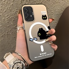 HONTINGA Samsung Galaxy A72 ile Uyumlu Kılıfı Silikon Kenar Sert Arka Düşüme Önleyici Basitlik Anti Düşme Kamera Korumali Yaratıcı Desen Telefon Kılıfı Kadın ve Erkek Için Uygundur K1-0848