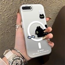 HONTINGA iPhone 8 Plus ile Uyumlu Kılıfı Silikon Kenar Sert Arka Düşüme Önleyici Basitlik Anti Düşme Kamera Korumali Yaratıcı Desen Telefon Kılıfı Kadın ve Erkek Için Uygundur K1-0848