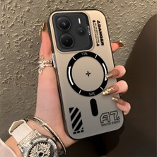 HONTINGA Xiaomi Redmi Note 14 ile Uyumlu Kılıfı Silikon Kenar Sert Arka Düşüme Önleyici Basitlik Anti Düşme Kamera Korumali Yaratıcı Desen Telefon Kılıfı Kadın ve Erkek Için Uygundur K1-0847