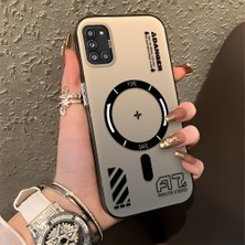 HONTINGA Samsung Galaxy A31 ile Uyumlu Kılıfı Silikon Kenar Sert Arka Düşüme Önleyici Basitlik Anti Düşme Kamera Korumali Yaratıcı Desen Telefon Kılıfı Kadın ve Erkek Için Uygundur K1-0847