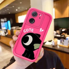 HONTINGA Redmi K60 Ultra ile Uyumlu Kılıfı Düşüme Önleyici Basitlik Anti Düşme Kamera Korumali Şirin Stitch Desen Gül Kırmızı Yumuşak Silikon Telefon Kılıfı Kadın ve Erkek Için Uygundur K8-0088