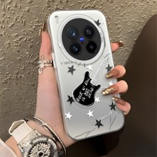 HONTINGA Vivo X300 Pro ile Uyumlu Kılıfı Silikon Kenar Sert Arka Düşüme Önleyici Basitlik Anti Düşme Kamera Korumali Gitar Desen Telefon Kılıfı Kadın ve Erkek Için Uygundur K1-0849