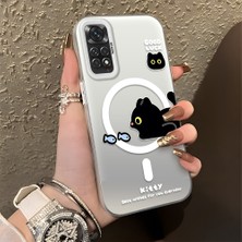 HONTINGA Xiaomi Redmi Note 11 ile Uyumlu Kılıfı Silikon Kenar Sert Arka Düşüme Önleyici Basitlik Anti Düşme Kamera Korumali Yaratıcı Desen Telefon Kılıfı Kadın ve Erkek Için Uygundur K1-0848