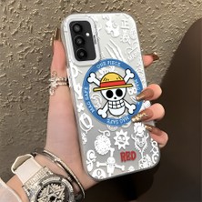 HONTINGA Samsung Galaxy M23 ile Uyumlu Kılıfı Silikon Kenar Sert Arka Düşüme Önleyici Basitlik Anti Düşme Kamera Korumali One Piece Desen Telefon Kılıfı Kadın ve Erkek Için Uygundur K1-0843