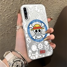 HONTINGA Samsung Galaxy A50 ile Uyumlu Kılıfı Silikon Kenar Sert Arka Düşüme Önleyici Basitlik Anti Düşme Kamera Korumali One Piece Desen Telefon Kılıfı Kadın ve Erkek Için Uygundur K1-0843
