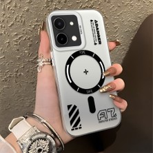 HONTINGA Vivo Y28 ile Uyumlu Kılıfı Silikon Kenar Sert Arka Düşüme Önleyici Basitlik Anti Düşme Kamera Korumali Yaratıcı Desen Telefon Kılıfı Kadın ve Erkek Için Uygundur K1-0847