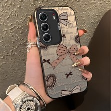 HONTINGA Tecno Camon 40 ile Uyumlu Kılıfı Silikon Kenar Sert Arka Düşüme Önleyici Basitlik Anti Düşme Kamera Korumali Fiyonk Desen Telefon Kılıfı Kadın ve Erkek Için Uygundur K1-0844