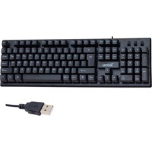 Lennox LX-801S Kablolu Klavye Siyah Renkli Mekanik Tuşlarla Ev - Ofis İçin Tasarlandı