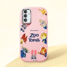 HONTINGA Samsung Galaxy M23 ile Uyumlu Kılıfı Kamera Korumalı Düşüme Önleyici Basitlik Pembe Yumuşak Silikon Telefon Kılıfı Mario Desenli K4-0181