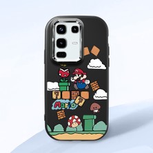 HONTINGA Infinix Note 50 Pro ile Uyumlu Kılıfı Kamera Korumalı Düşüme Önleyici Basitlik Siyah Yumuşak Silikon Telefon Kılıfı Mario Desenli K4-0181