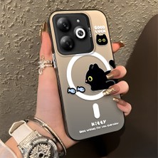 HONTINGA Infinix Smart 8 Pro ile Uyumlu Kılıfı Silikon Kenar Sert Arka Düşüme Önleyici Basitlik Anti Düşme Kamera Korumali Yaratıcı Desen Telefon Kılıfı Kadın ve Erkek Için Uygundur K1-0848